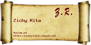 Zichy Rita névjegykártya
