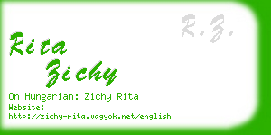 rita zichy business card